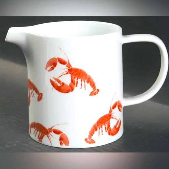 Studio Nova Lobster Red Pitcher Saucer 4.5" Butter Seafood Coastal Nautical - Picture 1 of 1